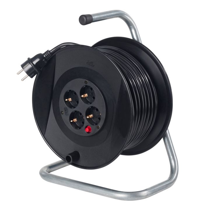 ENROULEUR DE CABLE A TAMBOUR 230MM H05VV-F3G1,5 - IP20 - NOIR image