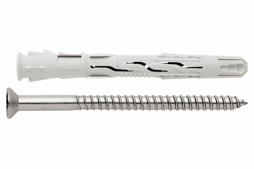 Boite de 50 - Cheville nylon universelle à haut rendement - Tête fraisée - Inoxydable A4 - Homologuée ATE image