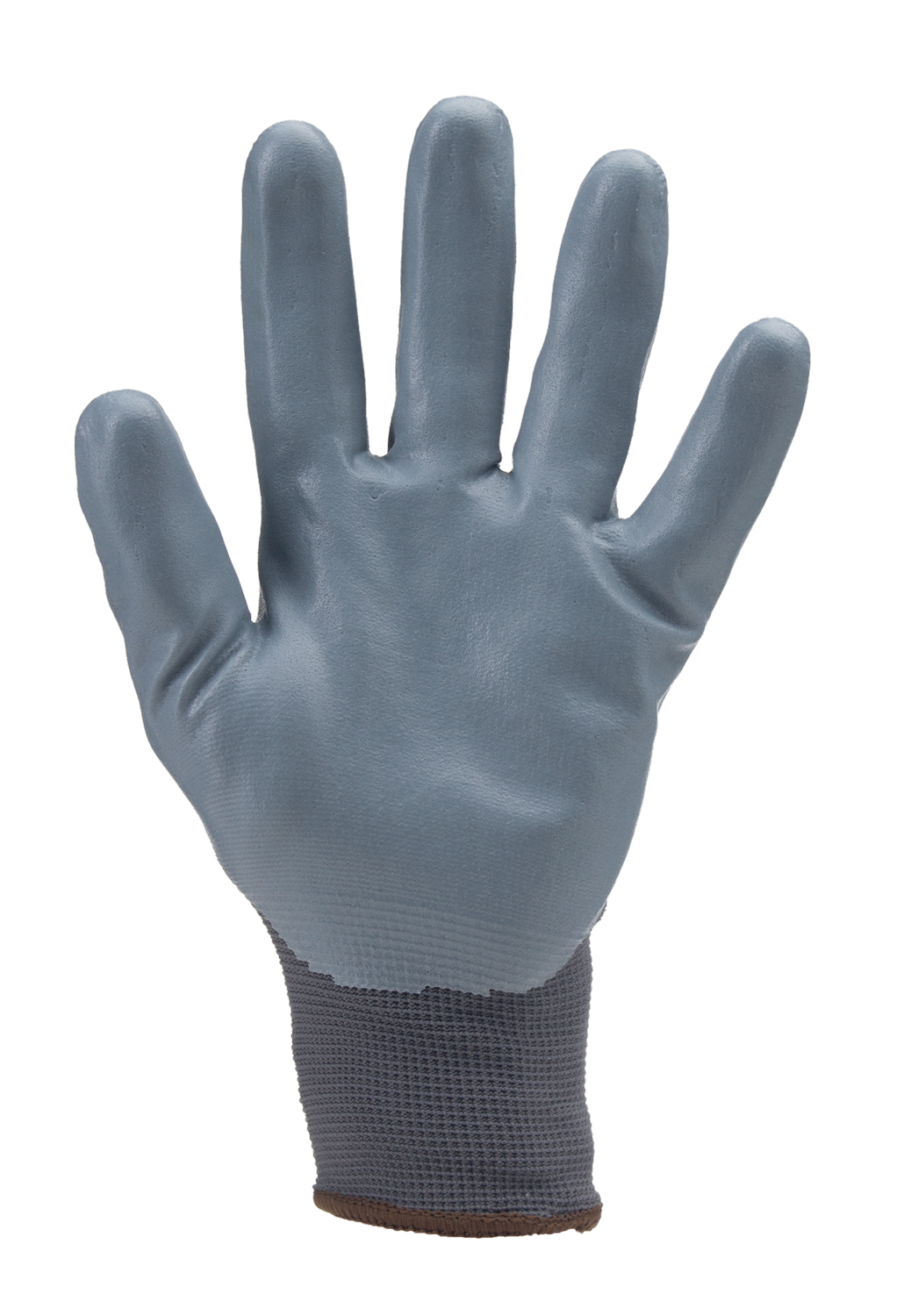 Lot de 10 paires de gants Manutention polyam gris - paume Nitrile gris mousse image
