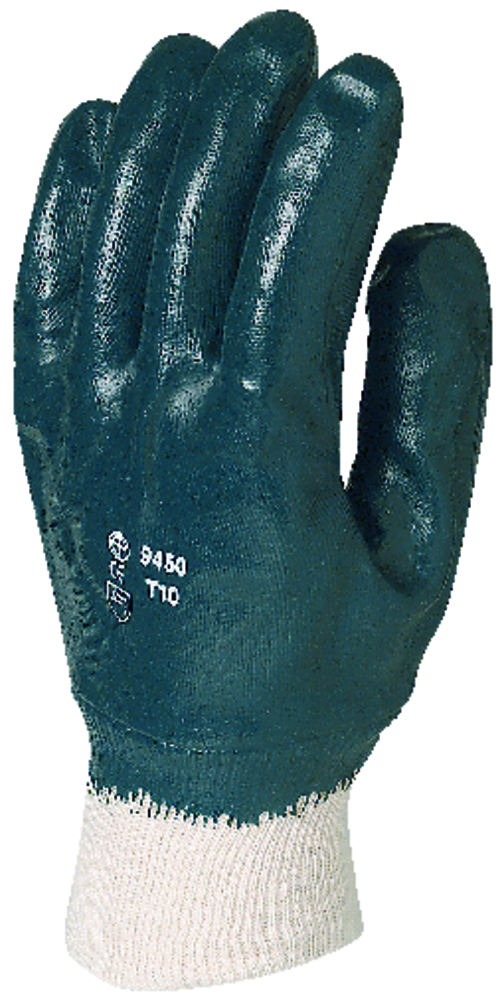 Lot de 10 paires de gants Manutention nitrile bleu dos enduit - standard image