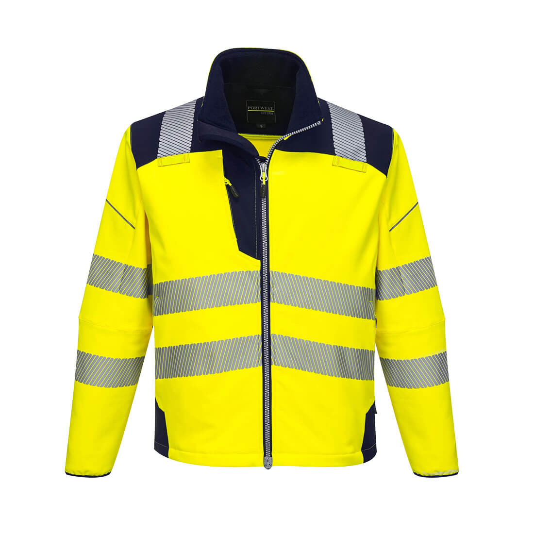 Veste Softshell Haute-Visibilité PW3 Jaune/Marine image