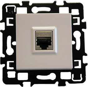 Prise RJ45 Cat6 STP Grade 3 (multimédia) multi-services + Enjoliveur - ESPRIT image