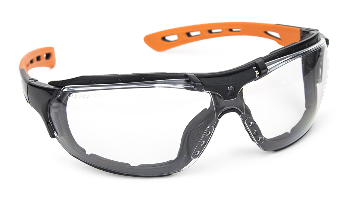 Lot de 10 - Lunettes de protection EUROLUX noir/orange anti-buée - Incolore image