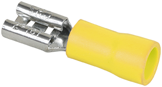 Boite de 50 cosses femelles partiellement isolées 4 à 6mm² - Jaune image