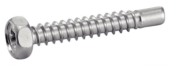 Vis à tole tête hexagonale pozidrive avec bout pilote - Inox A2 image
