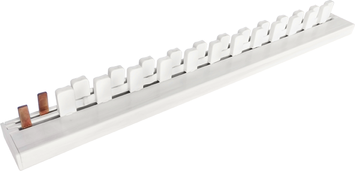Peigne horizontal 1P+N 13mod pour connexion rangée disjoncteur avec ID H/H 25-40A image