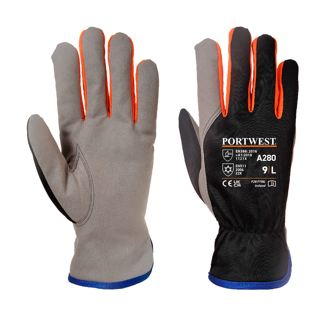 Gants Wintershield Noir/Orange image