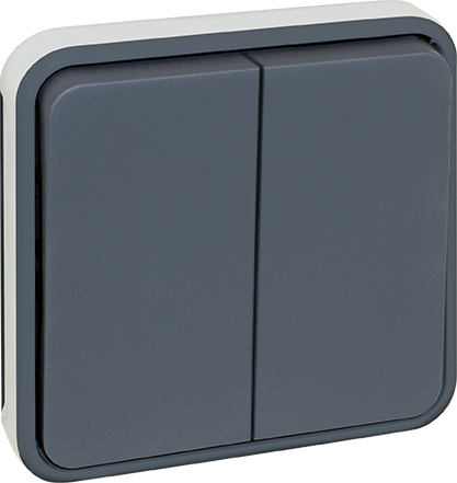 Double bouton poussoir composable 10A - IP55 - OXXO image