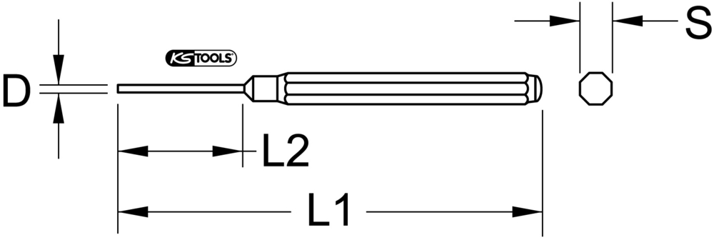 Chasse-goupilles, 150x10x4 mm image