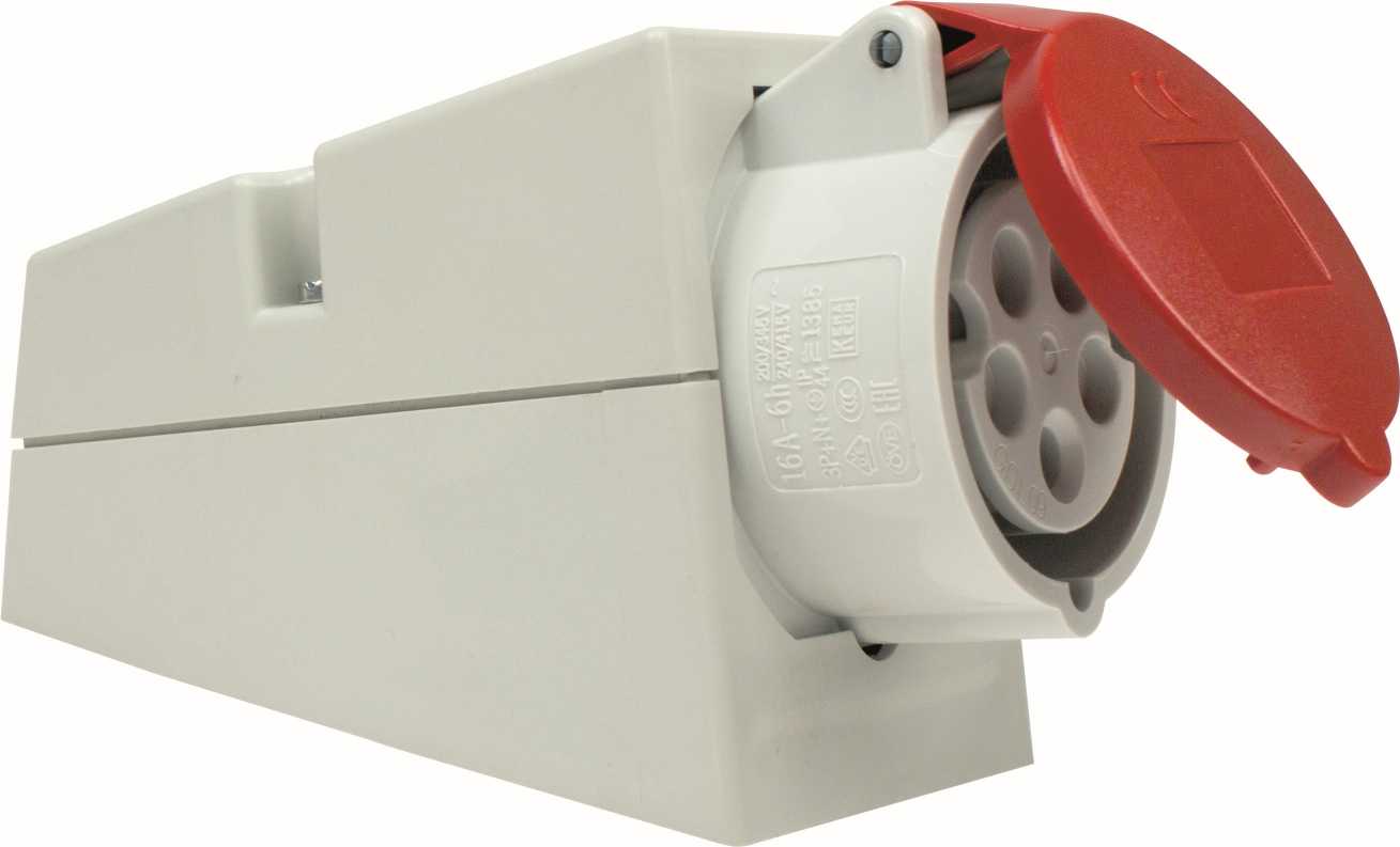 PRISE MURALE INDUSTRIELLE CEI 3PNT/400V - IP44 image