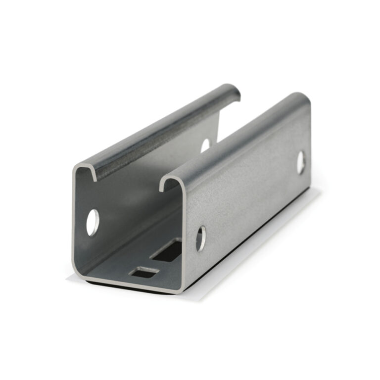 Boite de 50 - Rail solaire perforé INDEXTRUT avec ruban d'étanchéité adhésif en butylène - 41 x 41 x 1,5 - L.125mm image