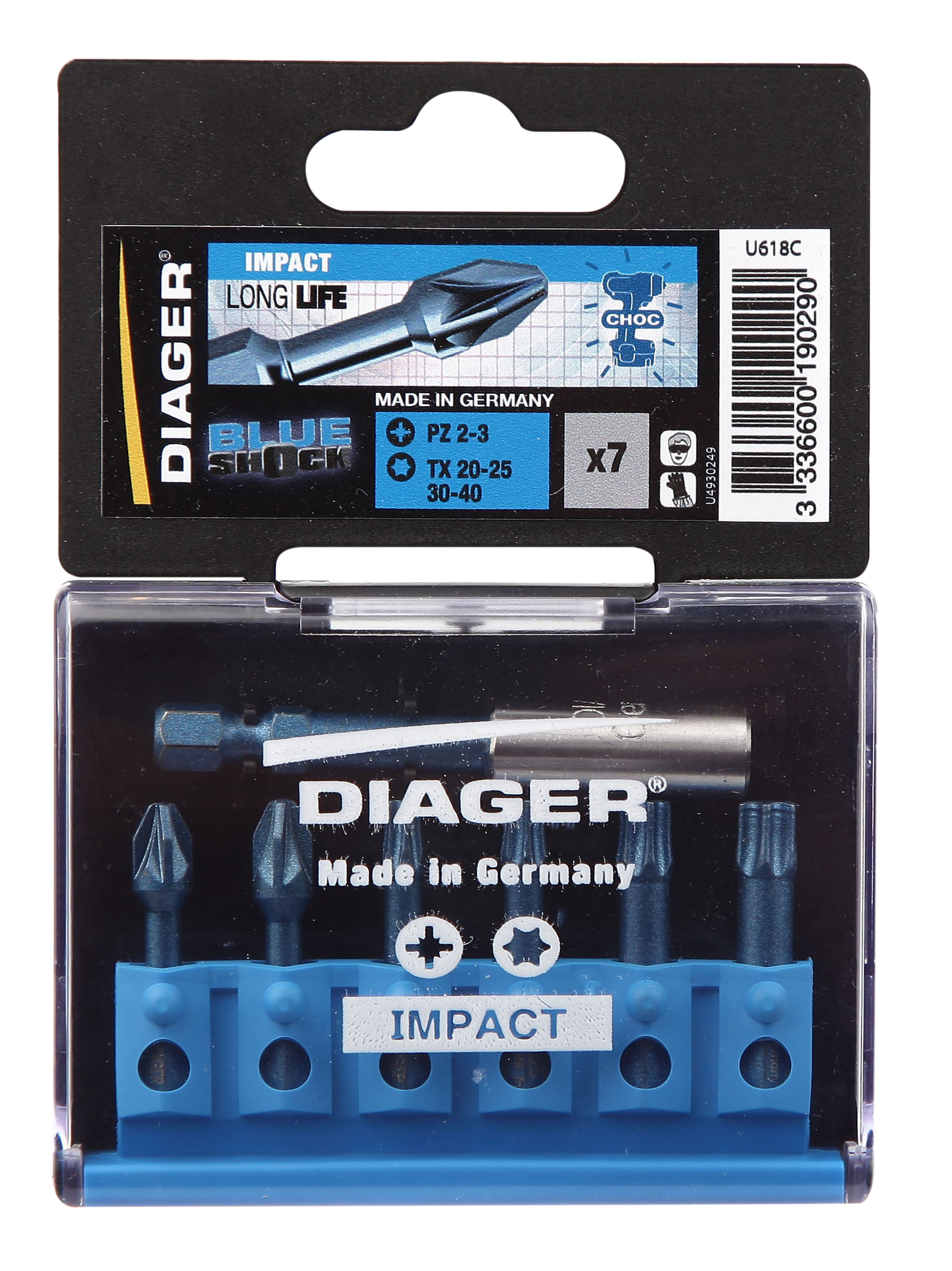 Coffret de 7 embouts Blue-Shock - U618C image