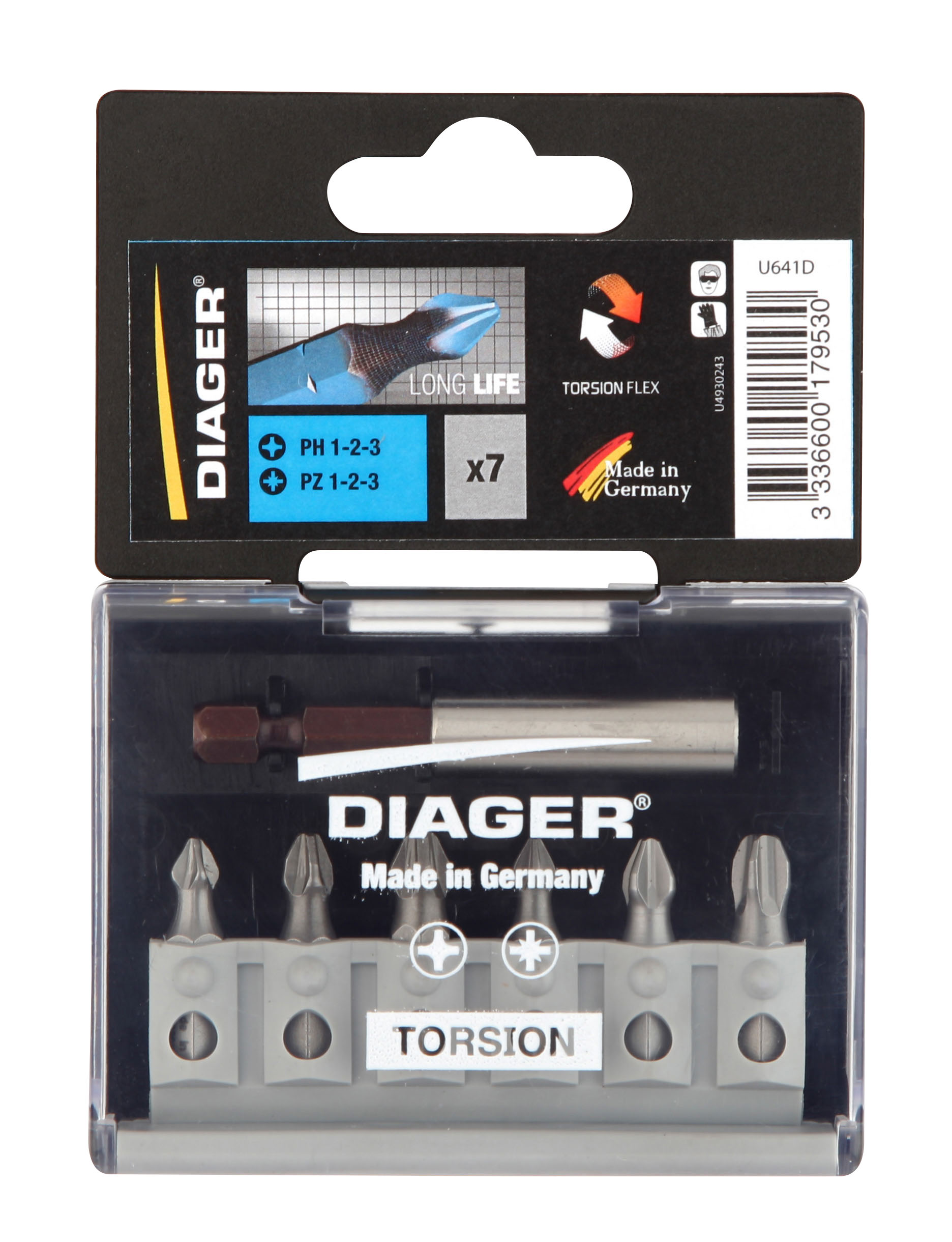 Coffret de 7 embouts torsion PZ-PH - U641D image