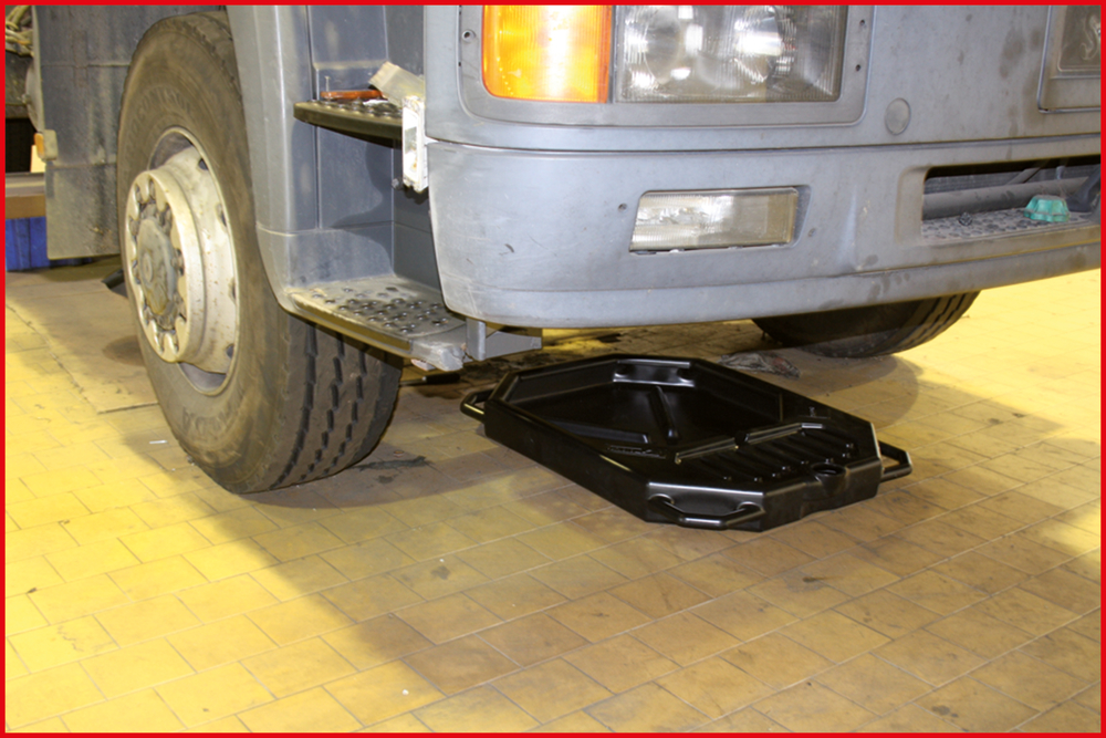 Bac de vidange 55 L, extra plat, 110 mm, 4 poignées image
