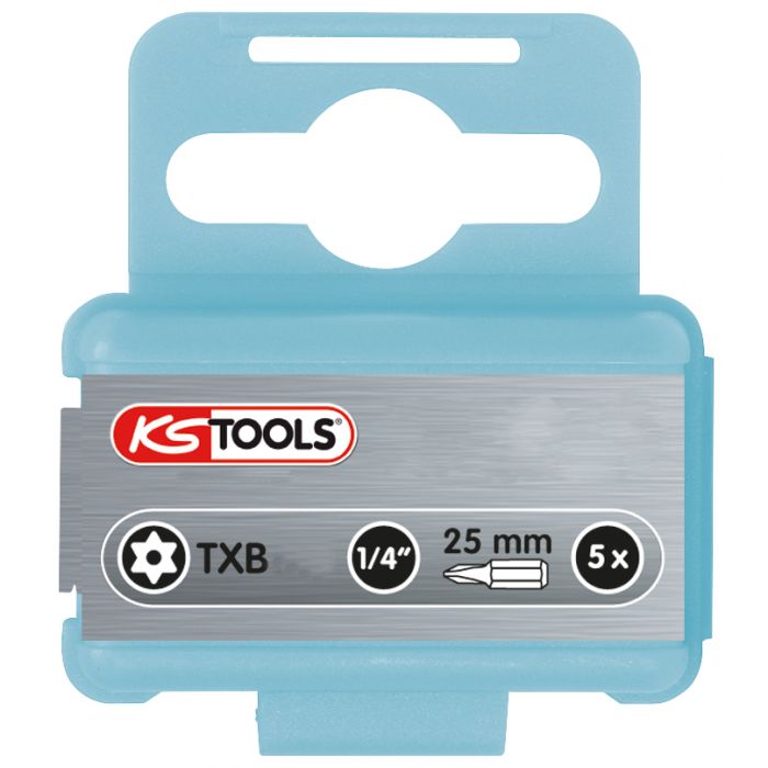 Boite de 5 embouts de vissage INOX TORX® percé 1/4" - L.25 mm image