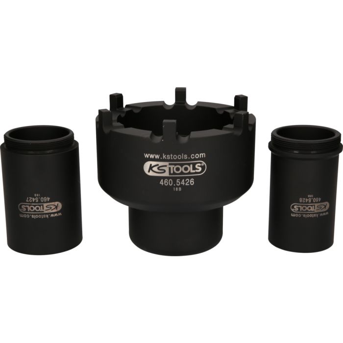 Jeu de douille à 6 ergots Ø 113 mm avec 2 tubes de centrage pour Mercedes, 3 pcs image