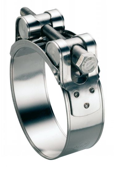 Collier de serrage à tourillons - Pour tuyau épais et armé - Acier inoxydable A2 image