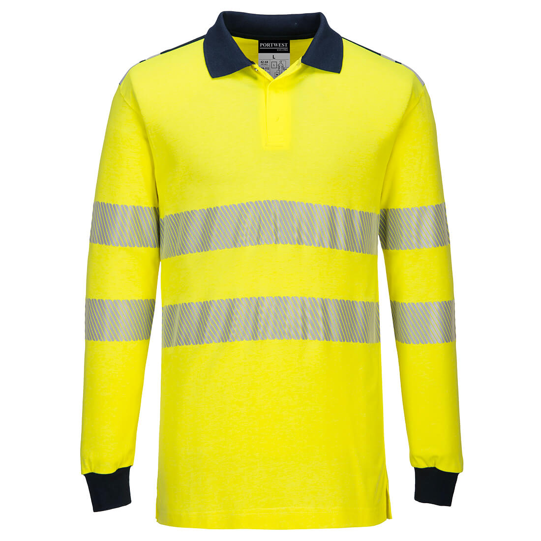 Polo Haute Visibilité Ignifugé Jaune/Marine image