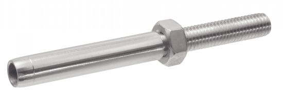 Embout fileté à sertir - Pas à droite - Petit modèle - Inox A4 image