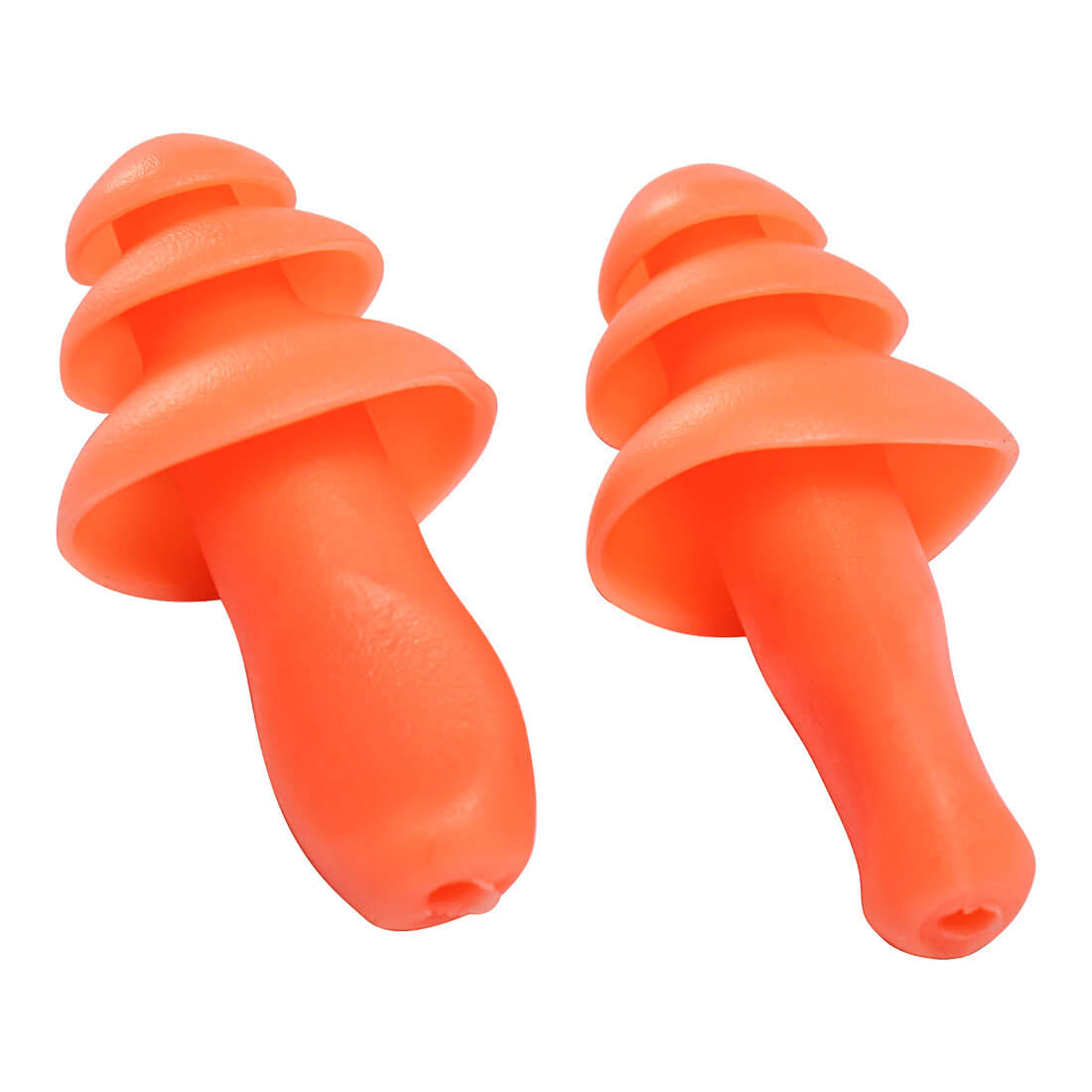 Lot de 50 paires de bouchons d'oreilles réutilisable en TPR avec cordon (50 Paires) Orange image