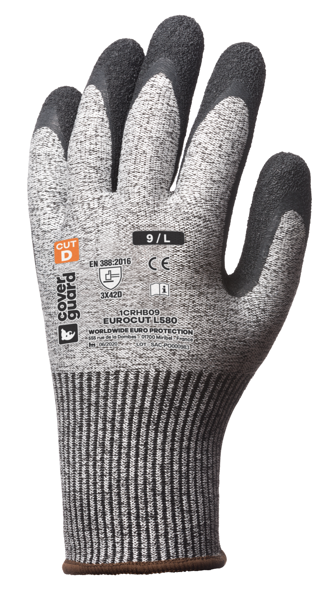 Lot de 5 - Gants anti-coupure tricot sans couture - Gris chiné image