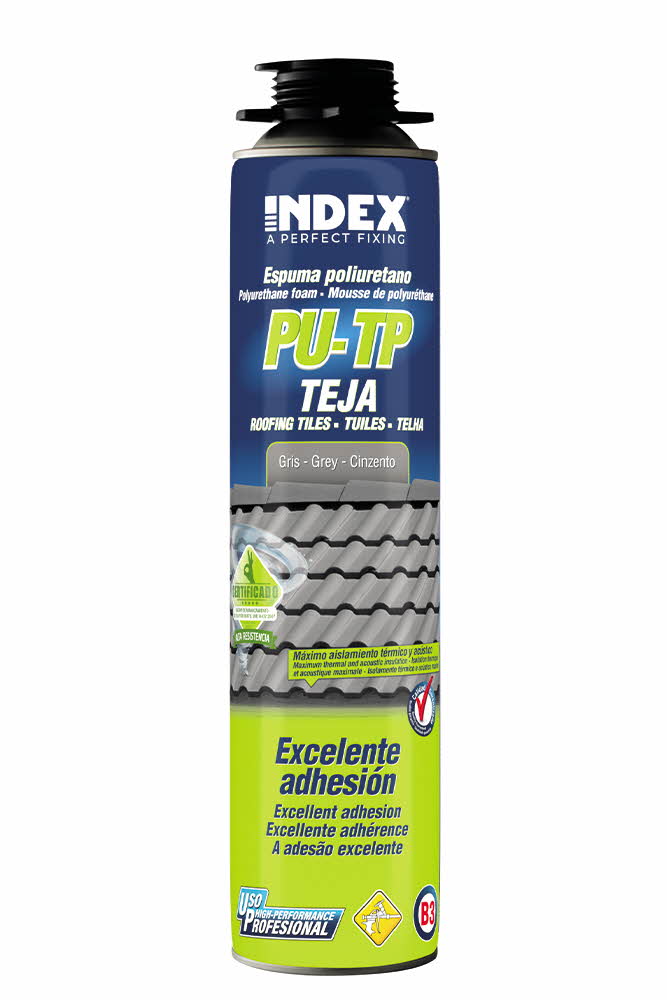 Mousse de polyuréthane pour la fixation de tuiles - Application avec pistolet - Couleur grise image