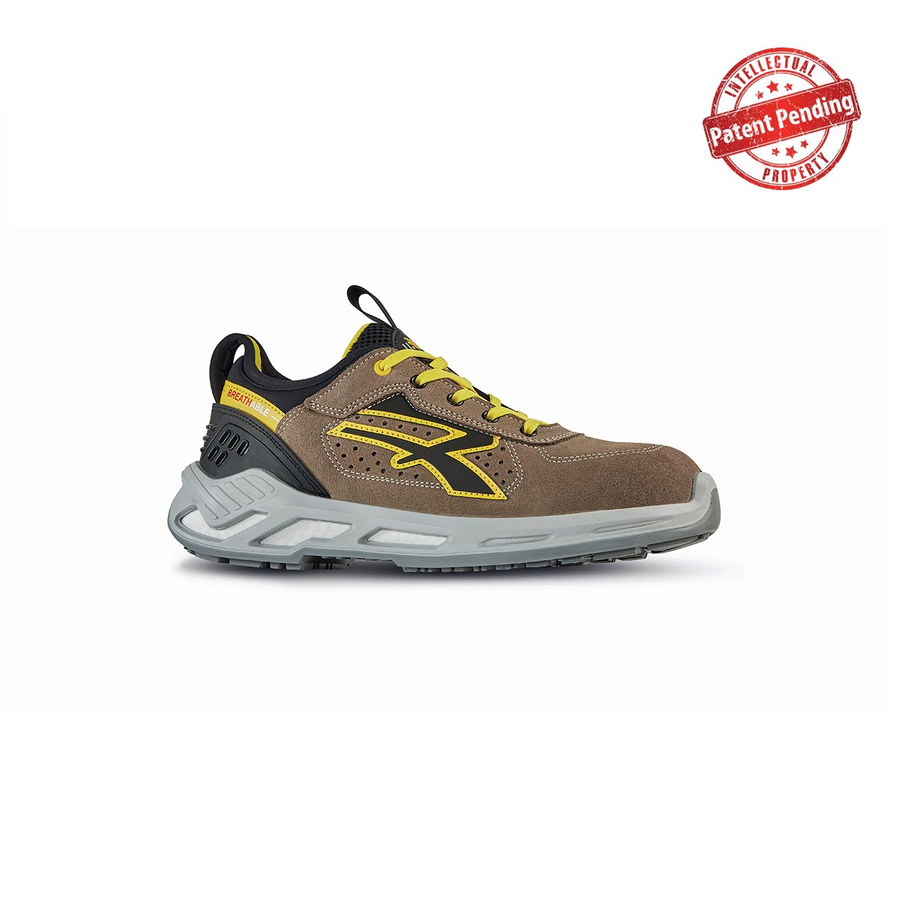 Chaussures de sécurité basses CURRY ESD S1P SRC - Marron/Jaune image