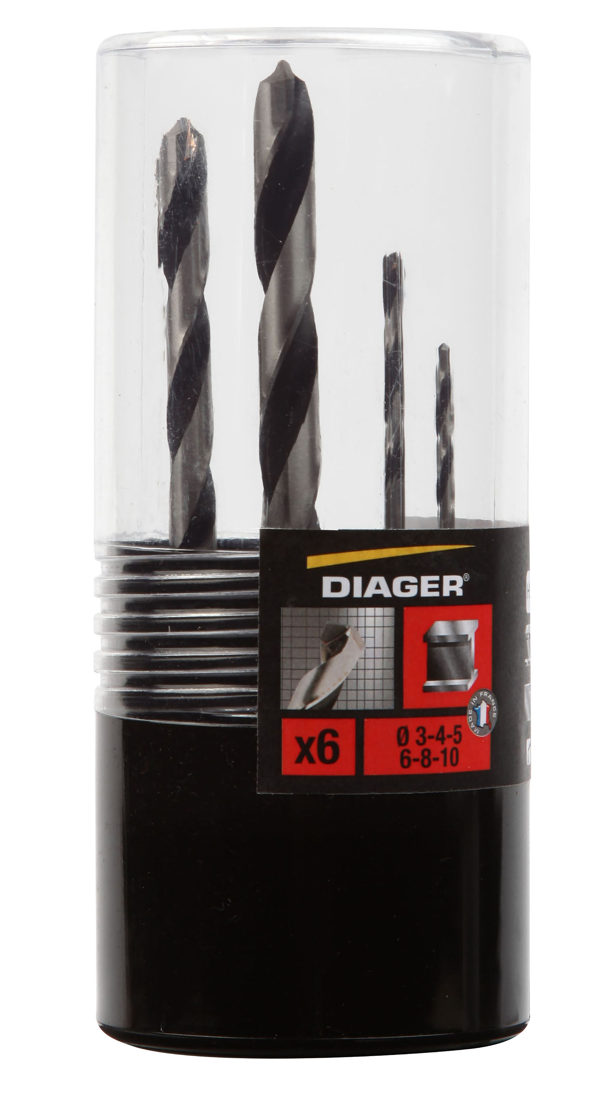 Pack de 6 forets métal carbure D2409 Ø3-4-5-68-10mm - 507C image