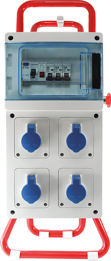 Coffret de chantier mono 4PC 2P+T 230V 16A - IP44 - IK07 image