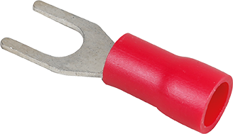 Boite de 50 cosses à fourche 0,5 à 1,5mm² - Rouge image