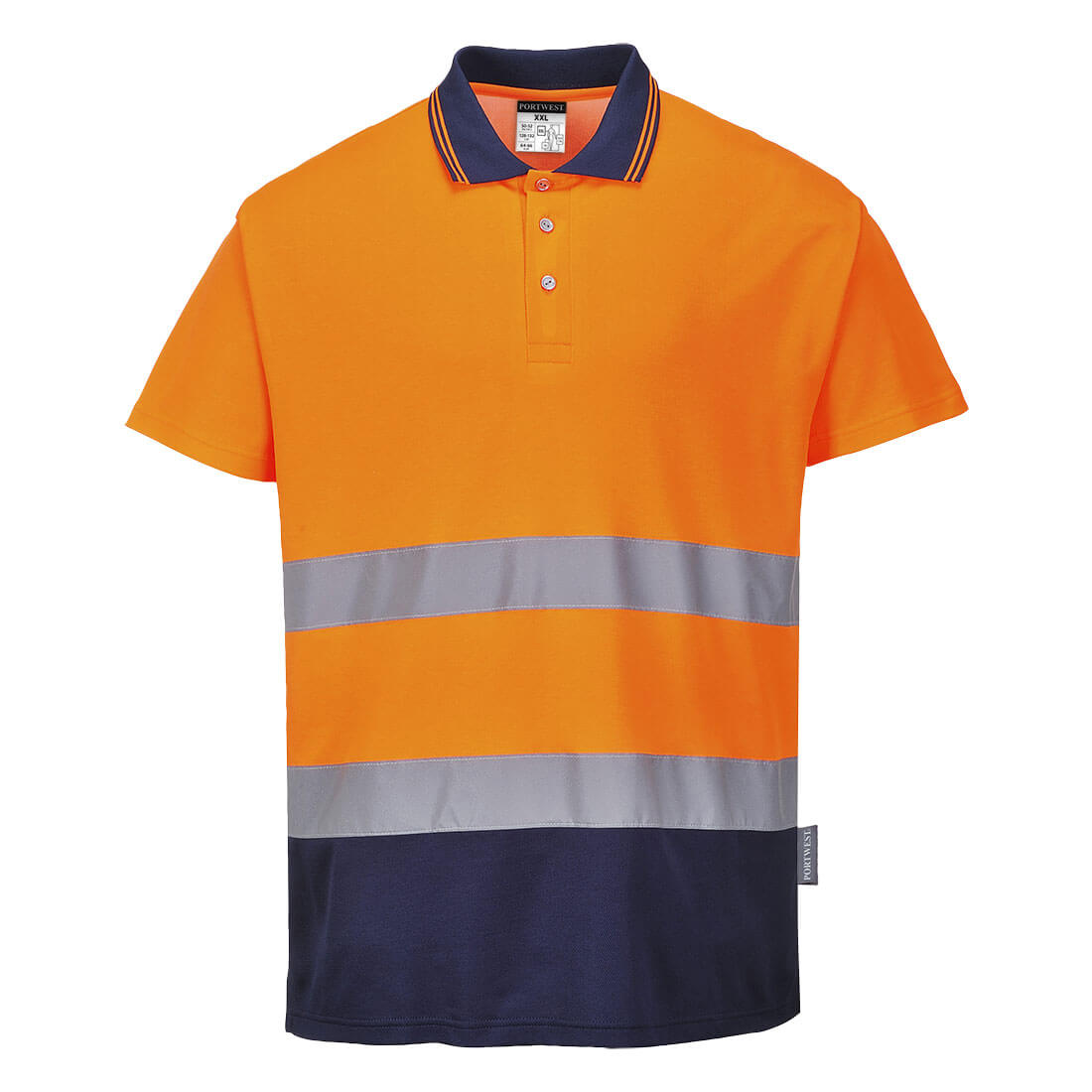 Polo coton comfort Orange/Marine image