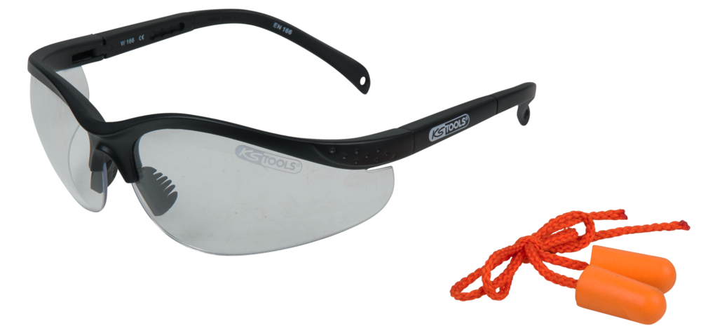 Lunettes de protection - Transparente avec bouchons d'oreille  image