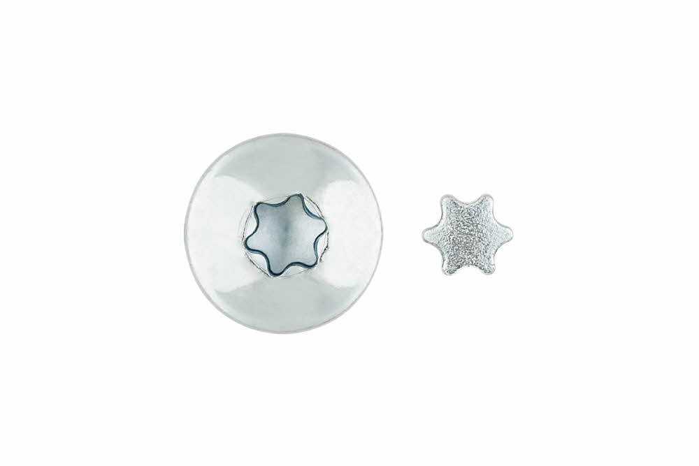 Vis inviolable - Empreinte Torx étoile pour tête inviolable - Zinguée image