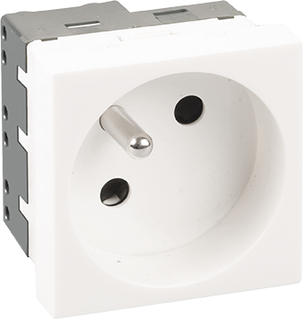 Prise 2P+T - 16A -250V - 45X45mm - OPTIMA image