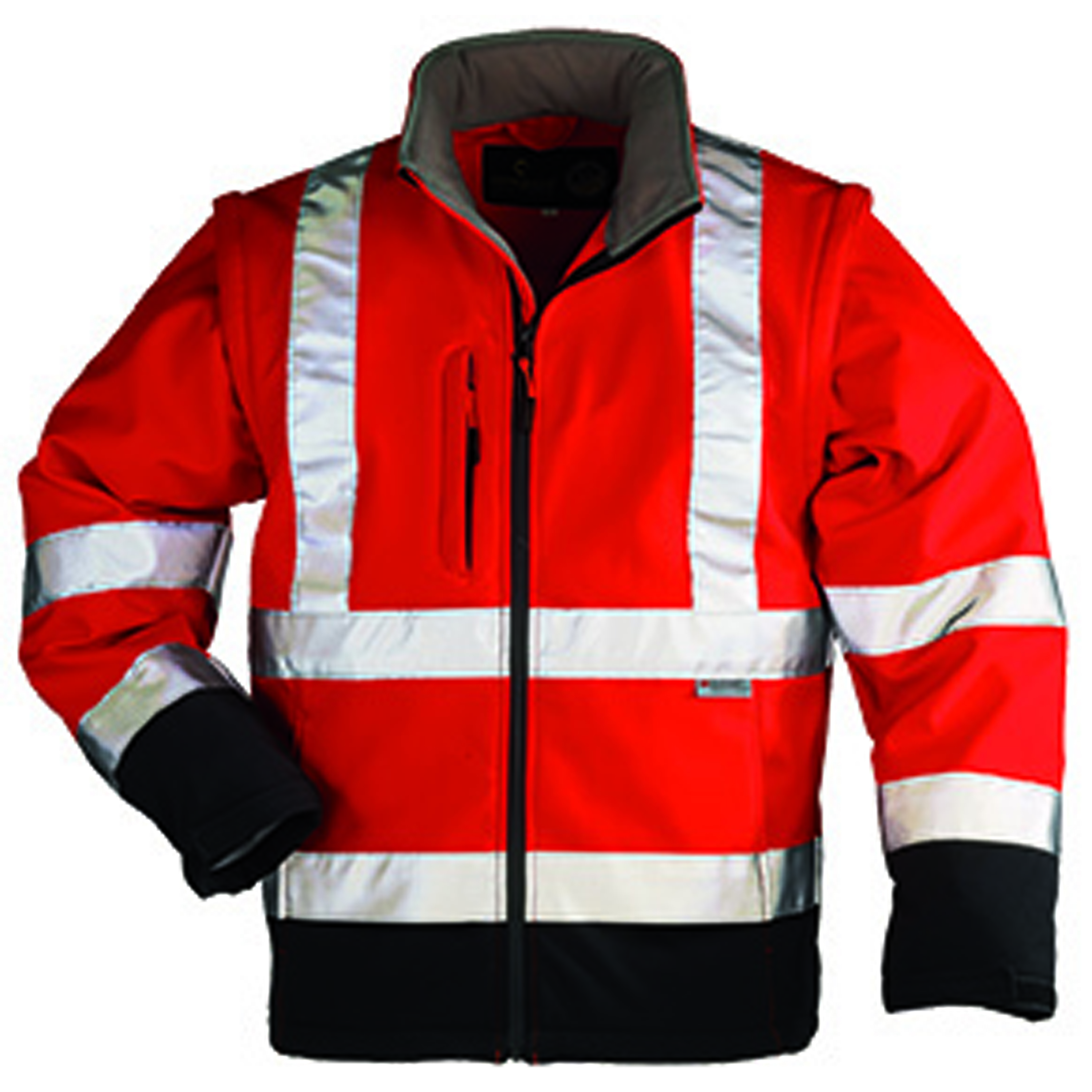 Veste de travail softshell STATION - Rouge Fluo image