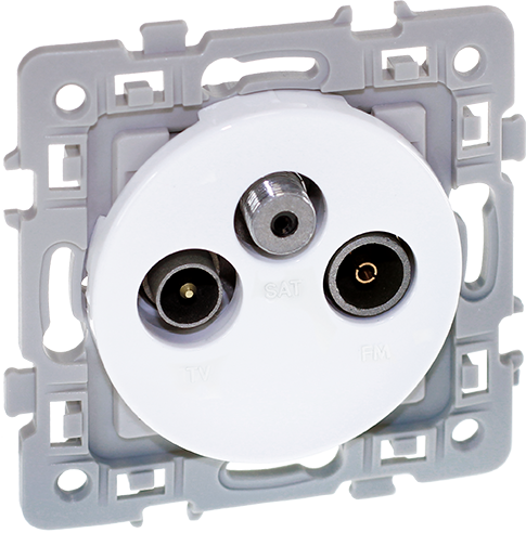 Prise TV-FM-SAT SILVER - SQUARE image