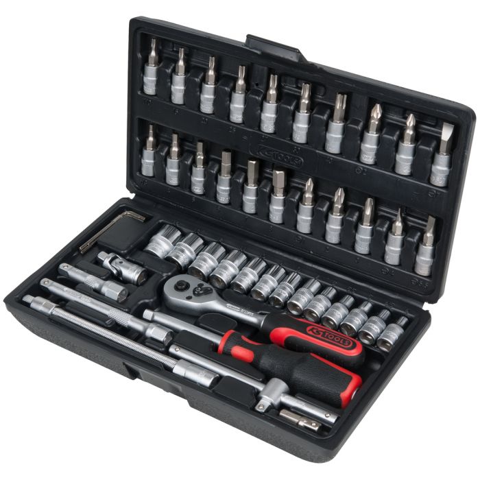 Coffret de douilles et accessoires 1/4", 46 pièces image