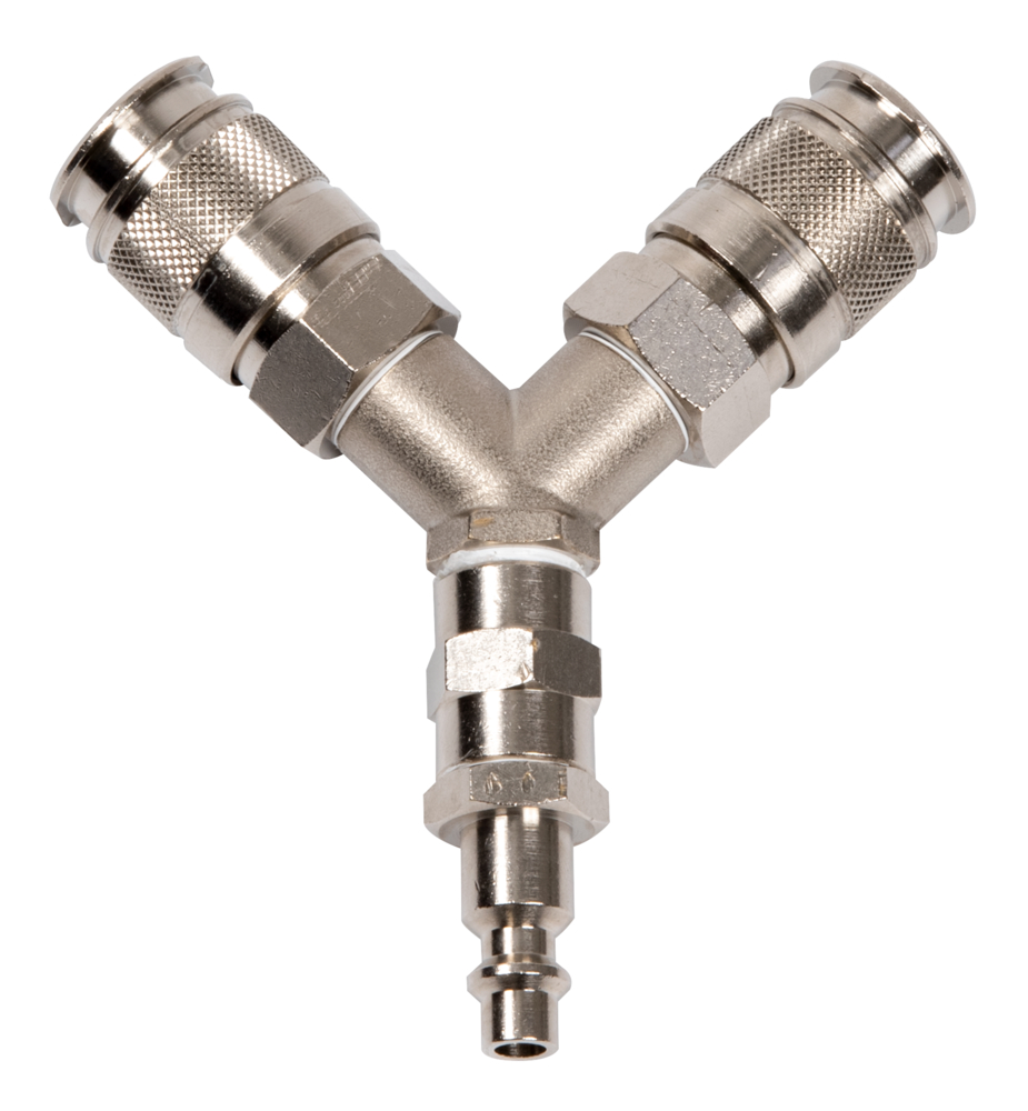 Raccord pneumatique Y pour connecter 2 outils pneumatiques image