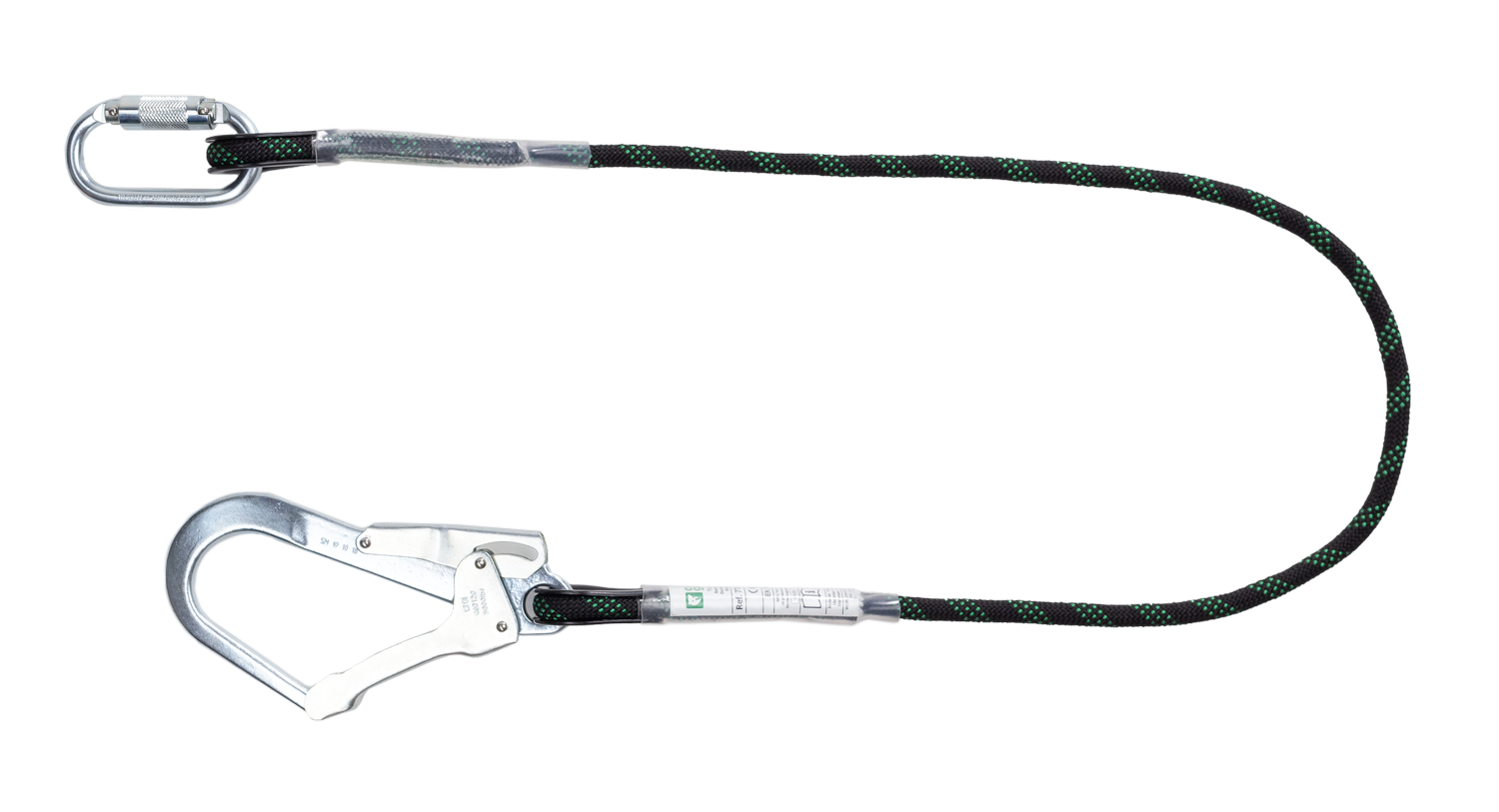 Longe de retenue corde tressée avec connecteur acier ouverture 50mm TILIA 1,5 m - EN354 image