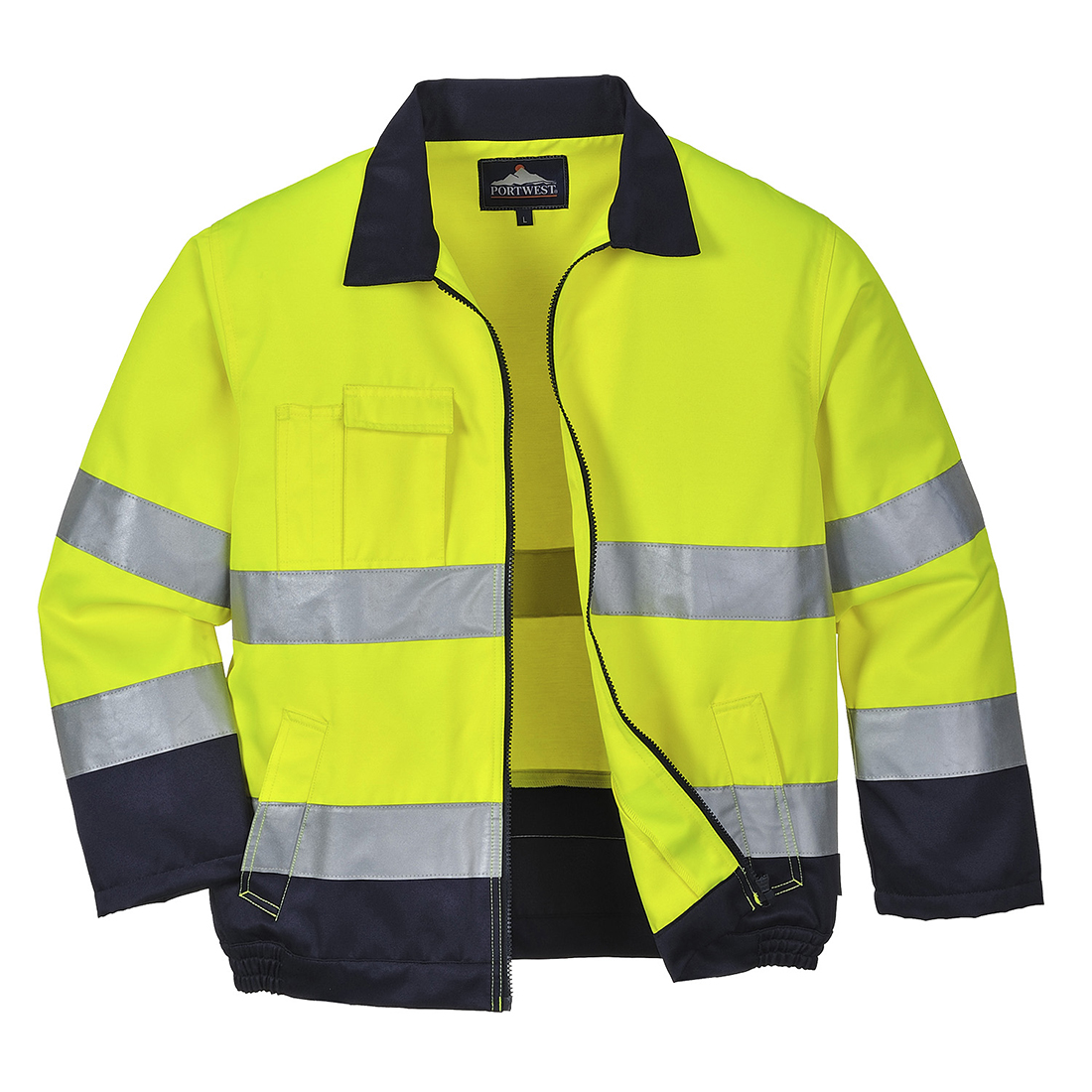 Veste Hi-Vis Madrid Jaune/Marine image