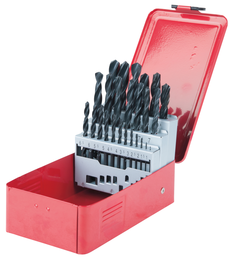 Coffret de 25 forets HSS laminés, Ø1,0-13,0 mm image