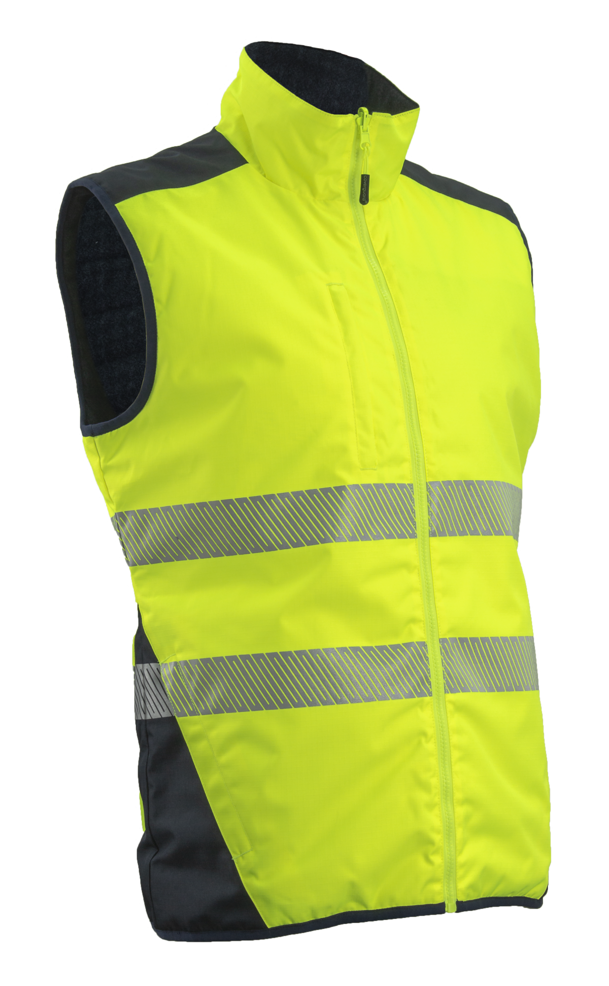 Gilet de travail d'hiver sans manche réversible YORU - Jaune Fluo image