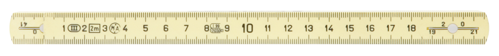 Mètre pliant en composite longueur 2m - Jaune image