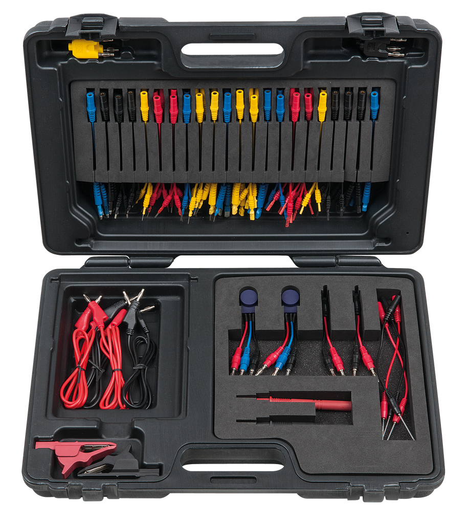 Coffret de câbles de mesure et de test pour diagnostic, 12/24 V, 92 pcs image