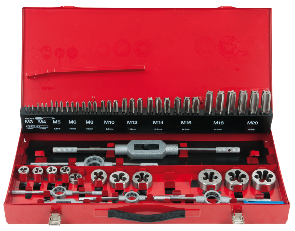 Coffret de jeux de tarauds et filières - 54 pcs image