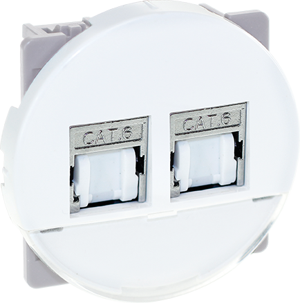 Double Prise RJ45 Multimédia STP Cat6 Grade 3 - COMETE image