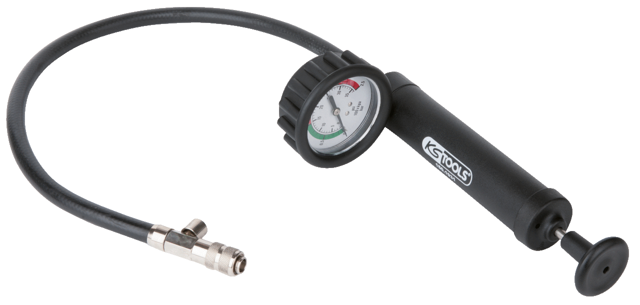 Pompe à main avec manomètre/tuyau max. 2,5 bars /soupape de décharge image