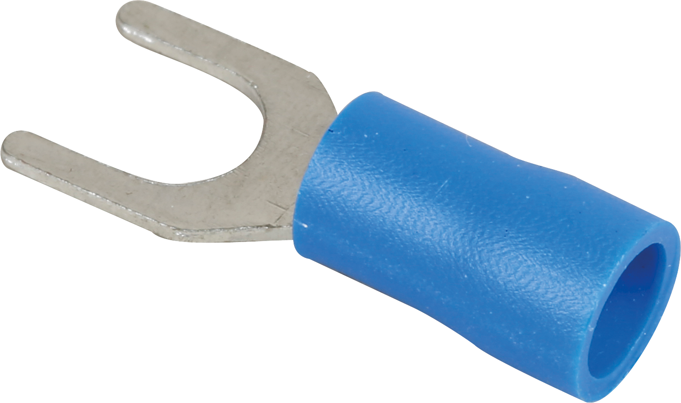 Boite de 50 cosses à fourche 1,5 à 2,5mm² - Bleu image