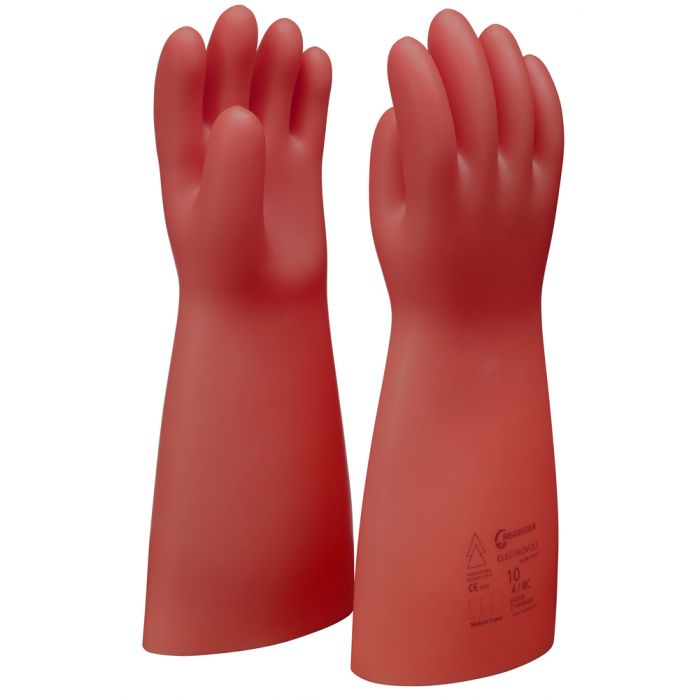 Gants d'électricien isolés rouges, avec protection mécanique, classe 1 image
