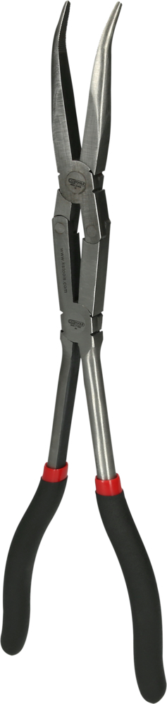 Pince à bec coudée à 45° à double articulation, L. 335 mm image